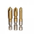 3pcs 6pcs Hss Chamfer Countersink Drill Bit 1 4 Hex Shank 90 Degree Wood Chamfering Cutter 6mm-19mm 6mm 8mm 9mm 