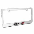 Ipick Image Made For Chevrolet Camaro Zl1 Color Logo 3d Embossed Letters On Mirror Chrome Metal License Plate Frame
