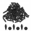 Uxcell 20 Pcs 6mm Plastic Black Push Rivets Fastener Door Trim Fender For Auto Car