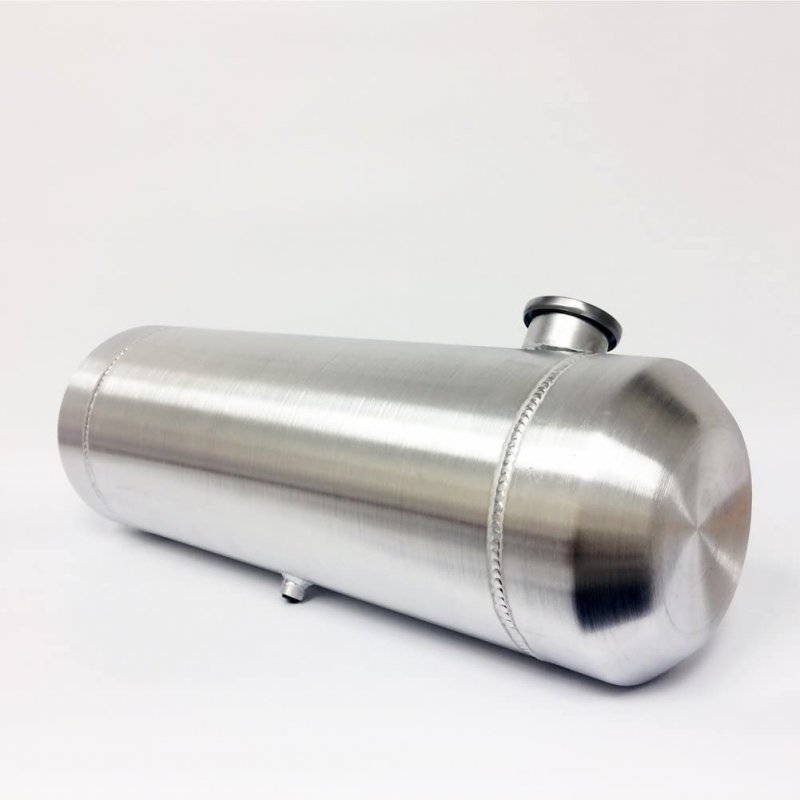 Jsd 5 Gallons Aluminum End Fill Spun Fuel Gas Tank Cell Bracket Overall 8a X 24a Round 1 4 Npt