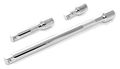 W38154 Piece 8 In Drive Linkage Extension Set Chrome Vanadium Steel With Push Button Quick Release 3 6 And 10 Extensions 
