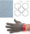 Inf-way 304l Brushed Stainless Steel Mesh Cut Resistant Chain Mail Gloves Kitchen Butcher Working Safety Glove Large