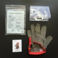 Inf-way 304l Brushed Stainless Steel Mesh Cut Resistant Chain Mail Gloves Kitchen Butcher Working Safety Glove Large