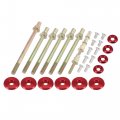 X Autohaux Low Profile Engine Valve Cover Washer Bolt Kit Red For Acura Honda K-series Engines K20 K24