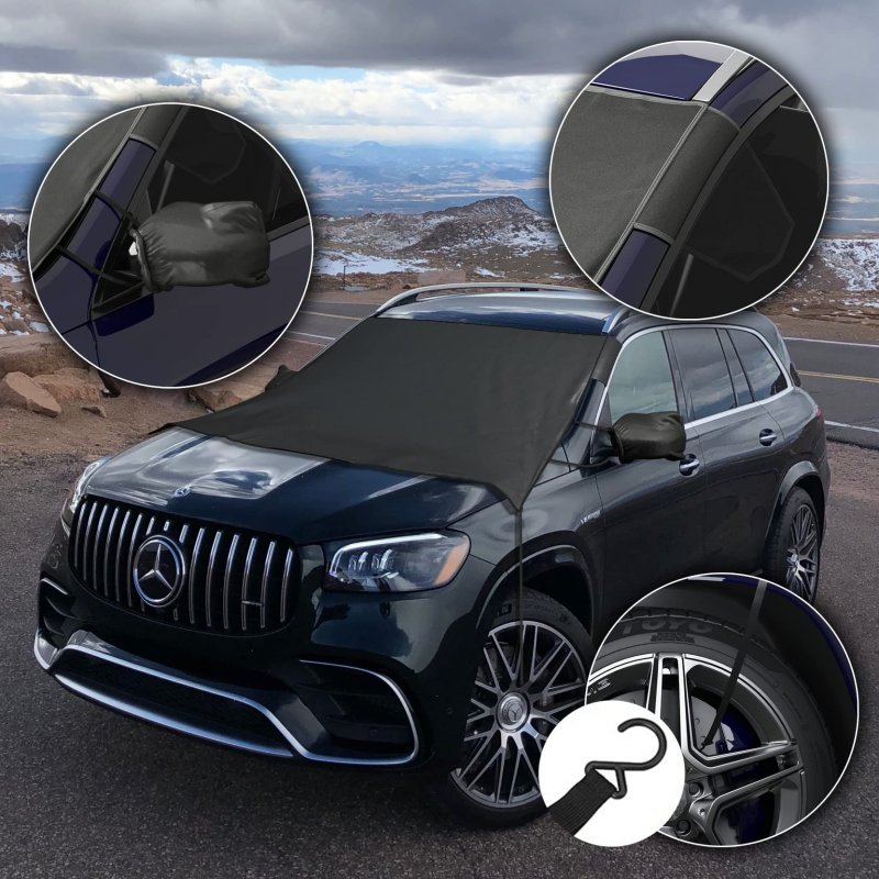 Autotech Park Custom-fit Snow Cover For 2012-2017 Subaru Xv Crosstrek Wagon Windshield Comes With Rear Mirror