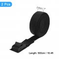 Uxcell Tie Down Straps 2pcs Adjustable Buckle Lashing 16 4 X 1 Cinch Strap For Luggage Packing Cargo Trucks Black