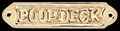 Brass Poop Deck Nautical Wall Plaque 