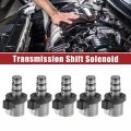 Acropix Transmission Shift Solenoid Replacement Fit For Hyundai Kia Pack Of 5 Silver Tone Black