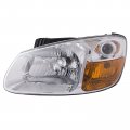Headlightsdepot Chrome Housing Halogen Headlight For Kia Spectra 4 Door 2007-2009 Includes Left Driver Side Headlamp 