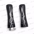 Httmt Trhb112-1 Motorcycle Flame Style 1 Hand Grips Compatible With H-dy Sport Tour Glide Fxrt Black