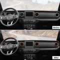 Cherocar Air Conditioner Vent Ring Trim Cover Interior Accessories For Jeep Wrangler Jl 2018-2022 Gladiator Jt 2020-2022