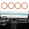 Cherocar Air Conditioner Vent Ring Trim Cover Interior Accessories For Jeep Wrangler Jl 2018-2022 Gladiator Jt 2020-2022