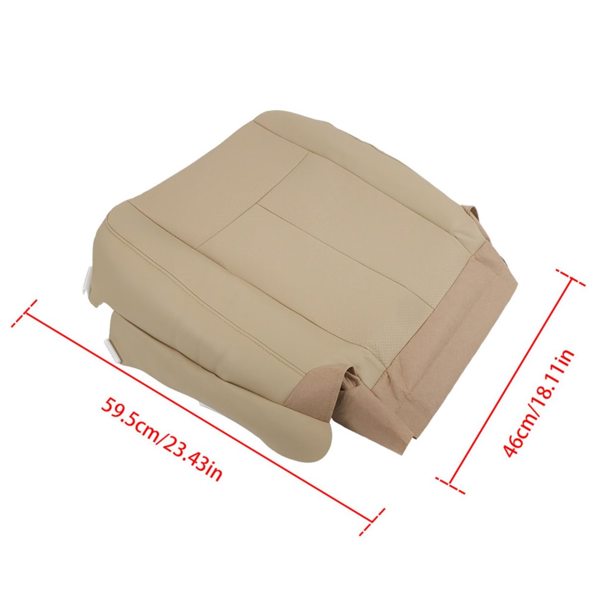 Tan Leather Seat Cover Driver Bottom Replacement For 2007 2014 Expedition Sport Utility 4 Door Custom Fit Front Left Cushion