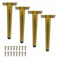 Weichuan Straight Furniture Legs Replacement Metal Gold Sofa Couch Chair Ottoman Loveseat Coffee Table Cabinet 8 Set Of 4 