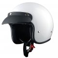 1storm Motorcycle Open Face Helmet Mopeds Scooter Pilot Half With Peak Visor Hky207 Glossy White 