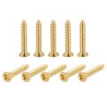 Brass Wood Screws M3x20mm Phillips Flat Head Self Tapping Connector For Door Hinges Wooden Furniture Home Appliances 50pcs 