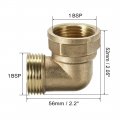 Uxcell Brass Pipe Fitting 90 Degree Elbow 1bsp Male X Female 2pcs