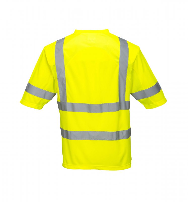 Portwest S397 Mesh Panel Cotton Class 3 Safety T-shirt Yellow Xx-large
