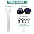 X Autohaux Hs5157 Front Mount Hydraulic Steering Cylinder Seal Kit With Pin Wrench For Hc5345 Hc5347 Hc5348 Hc5358 Hc5343
