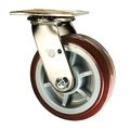 6 X 2 Stainless Steel Swivel Caster Poly On Wheel 900 Lbs Cap 