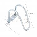Uxcell Cross-connector Vertical Pipe Clip 8pcs Fit 1-1 4 32mm To 2-3 8 60mm Crossover Buckle Steel Cross Clamp For Greenhouse