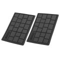 2pcs Universal Car Floor Mat Foot Heel Plate Cover Carpet Pedal Footrest Pc Pvc Black 