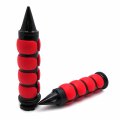 Httmt Trhb114a-22- Motorcycle Black Red 7 8 22mm Handlebar Grips Compatible With Atv Dirtbike Sportbike H-d Kawasak Suzuk