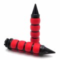 Httmt Trhb114a-22- Motorcycle Black Red 7 8 22mm Handlebar Grips Compatible With Atv Dirtbike Sportbike H-d Kawasak Suzuk