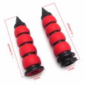 Httmt Trhb114a-22- Motorcycle Black Red 7 8 22mm Handlebar Grips Compatible With Atv Dirtbike Sportbike H-d Kawasak Suzuk