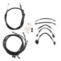 Smt- H-d 12 Black Extended Handlebar Cable Kit Brake Line Clutch Electronic Throttle For 2020-2022 Electra Glide Ultra Classic 