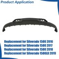 Plastic Front Lower Bumper Cover Valance With Tow Hook Holes And Skid Plate Primered Replacement For Silverado 1500 2016-2019