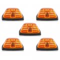 5pc Full Led Amber Roof Cab Clearance Running Lights For 1988-2000 Chevy Gmc C K 1500 2500 3500 Pickup Suburban Tahoe Yukon 