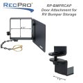 Recpro Rv Bumper End Caps Heavy-duty Steel With Anti-drop Pin Chain Fits 4a Square Trailer Bumpers Black Powder-coated