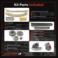 A-premium 12pcs Engine Timing Chain Kit W Sprocket Tensioner Guide Compatible With Acura Tsx 2004 2005 2006 2007 2008 L4 2 4l