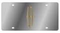 Lincoln Gold Logo Stainless Steel License Plate Mirror Polished 304 Grade With 3d Acrylic Design 6 In X 12 Size 