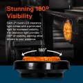 True Mods 2pc 2 In Amber Red Round Led Trailer Clearance Side Marker Light Dot Fmvss 108 Compliant Waterproof Submersible