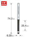 Trend Tr24x1 4tc Guided Trimmer 6 3mm Diameter X 25 4