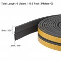 Uxcell Foam Tape Adhesive Weather Stripping 9mm Wide 2mm Thick 3 Meters Long Black Pcs