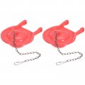 Toilet Stopper Flapper 2pcs Universal Replacement Fit 3 Flush Valve Leaking Red 4 92 X3 86 
