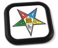 Eastern Star Masonic Square Black Rim Emblem Car 3d Decal Badge Bumper 2