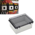 Fydun Abs Plastic Junction Box Hinged Outdoor Enclosure Grey For Universal Project