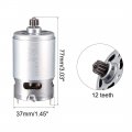 Uxcell Dc 16 8v 23000rpm Electric Gear Motor 12 Teeth For Various Cordless Screwdriver