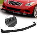 3pcs Stp-style Car Front Bumper Lips Spoiler Wing Body Kit Compatible With Infiniti G37 Coupe 08-13 Matte Black