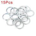 15pcs M16 Silver Tone Oil Drain Plug Gasket Replacement For Subaru 803916010