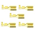 Uninsulated Wire Terminals Female Slide Universal 14 12 Ga Gauge 5 Pieces Alx-pau-si-hp7220-cla1 Black Dot Certified 