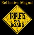 Triplets On Board Magnet Black Yellow Reflective With Graphics 