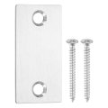 Door Edge Hole Filler Plate 2 24 X 1 Cover Stainless Steel Deadbolt With 40mm Screws For Fixing Wooden Furniture Corner Silver 