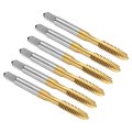 Spiral Point Plug Threading Tap 1 4-20 Unc Ground Threads H2 High Speed Steel 6542 Titanium Coated Screw Taps Tapping Bit For 