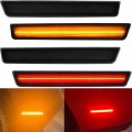 Njsbyl Smoked Lens Challenger Led Side Marker Lamp Light Kits For Dodge 2015 2016 2017 2018 2019 2020 2021 Front Rear Amber Red 