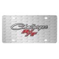 Dodge Challenger R T Classic 3d Logo Brushed Metal License Plate Official Licensed Black Aluminum 11 88 In X 6 G3d